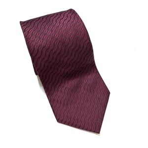 Pronto Uomo Elegant Burgundy Red 100% Silk Neck Tie Designer Office Formal Work